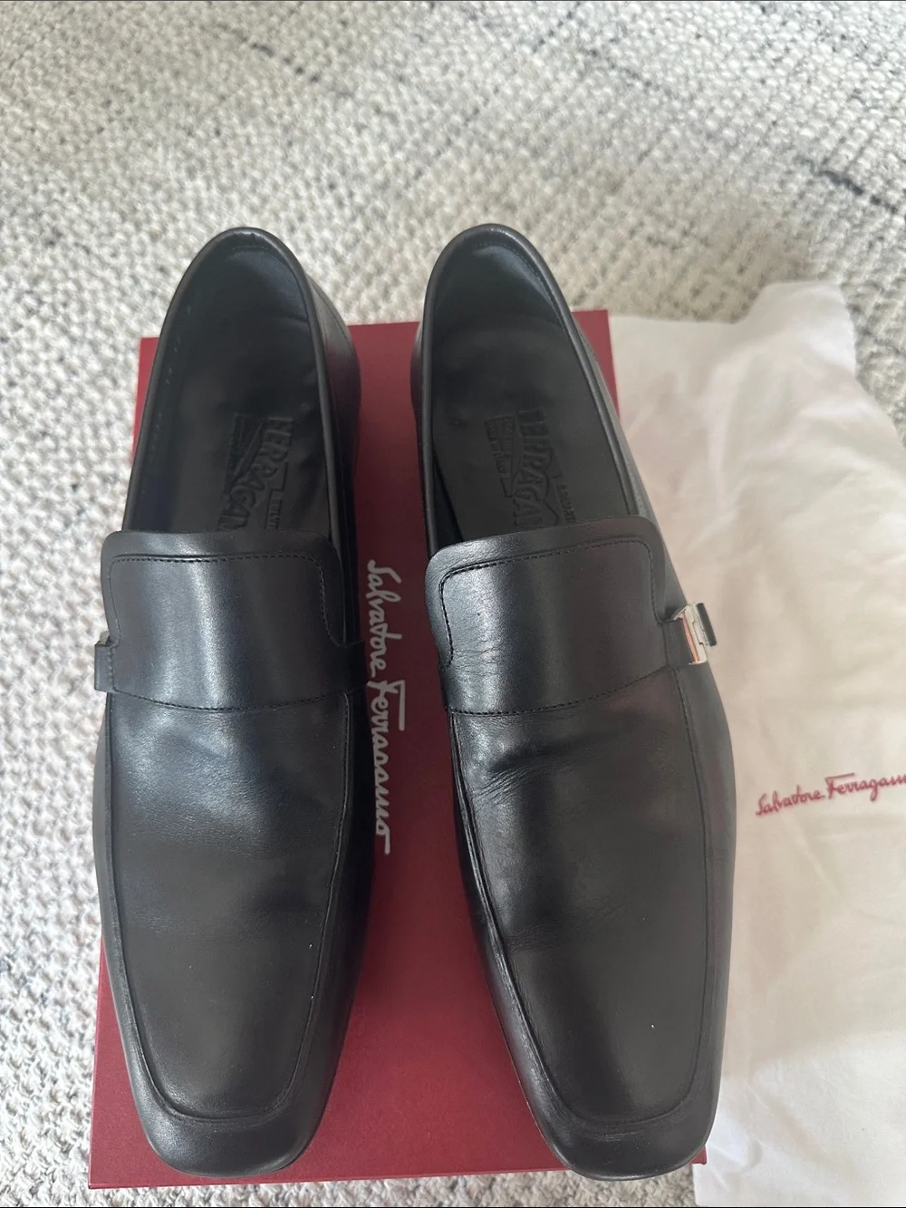 SALVATORE FERRAGAMO Gurux Nero Calf Dress Shoes 12D Salvatore Ferragamo Men main image 2